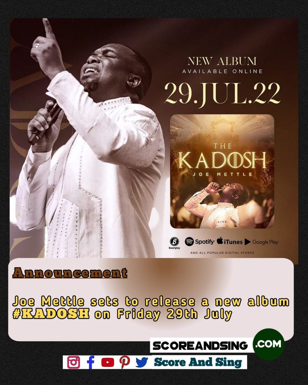 Kadosh album by joe mettle The Kadosh Album